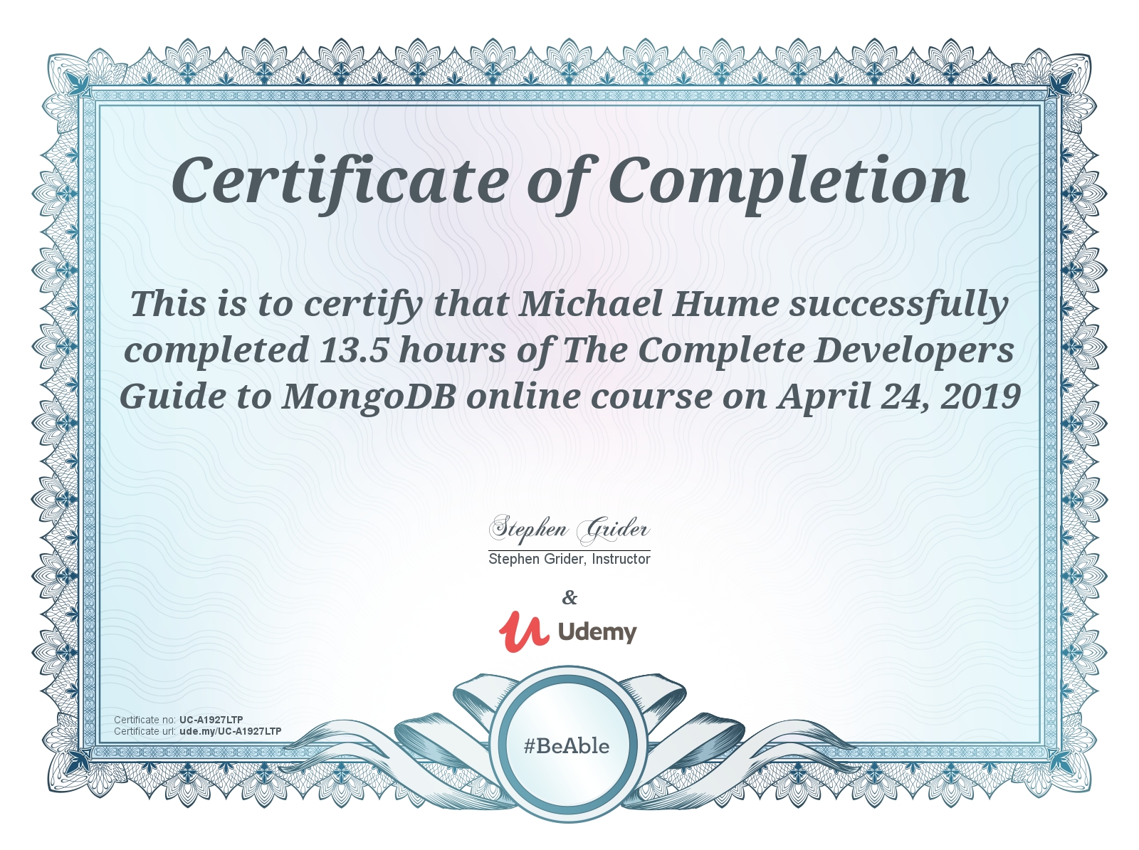 Certificate
